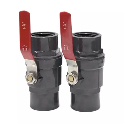 2pc 1 дюйм пластмасса клапана шарикового клапана PVC 2 дюймов компактная двухкусочная